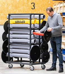 Storage Carts for Queue Barrier Posts